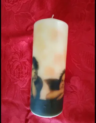 Candela decorativa con angeli candela in cera