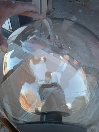 Lámparas esféricas metálicas plateadas