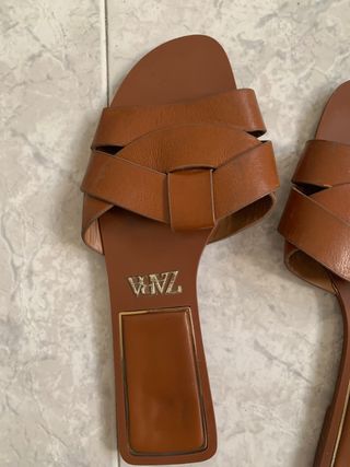 Sandalias ZARA Marrones Mujer