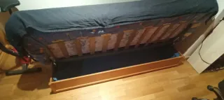 Sofá Cama Negro con Cojines