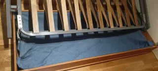 Sofá Cama Negro con Cojines