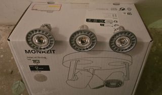 Faretto Ikea Monazit nichelato + 3 lampadine GUI10