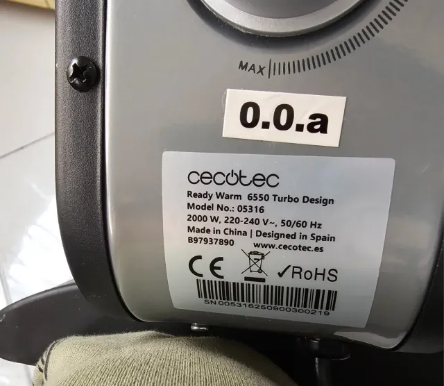 Radiador Cecotec Negro