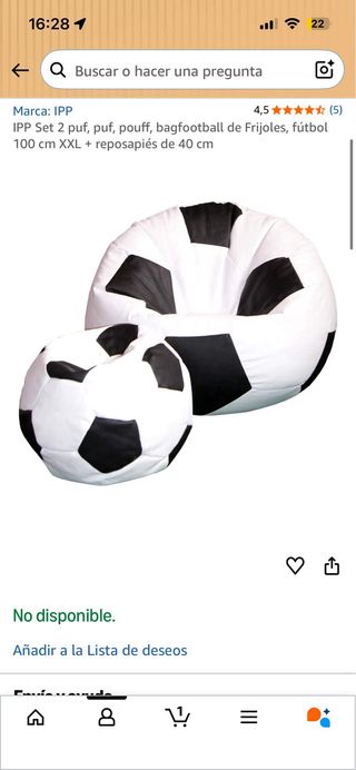Puff Pelota Fútbol