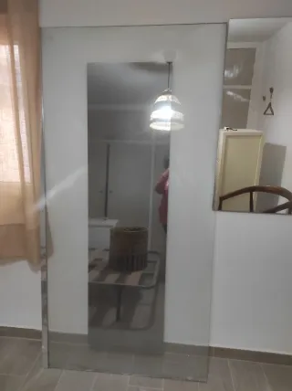 Mampara de ducha cristal y metal