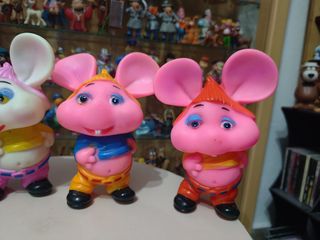 4 figuras años 80 Topo Gigio goma blanda chifle