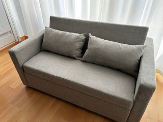 Sofá Cama 2 Plazas 140cm Gris Claro
