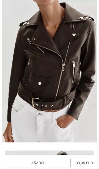 Chaqueta Biker Zara Negra Talla M