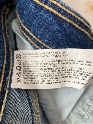 Falda vaquera midi azul