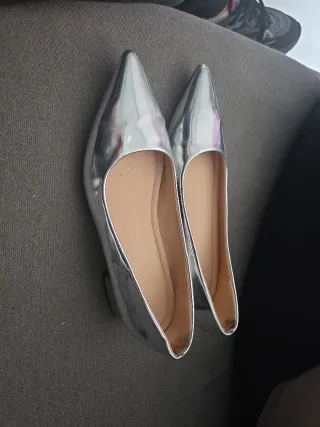 Zapatos plateados talla 34