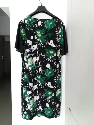 Vestito Giorgio John floreale nero e verde taglia