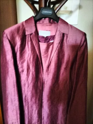 Cortefiel Vestido+Abrigo de Ramio T.42 !Impecable!