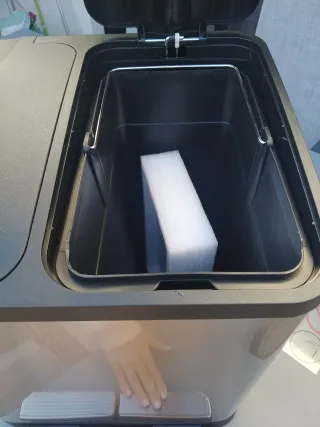 Cubo de basura doble acero inoxidable