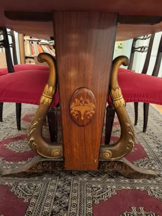 Tavolo ovale vintage con sedie o sala completa