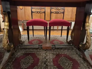 Tavolo ovale vintage con sedie o sala completa