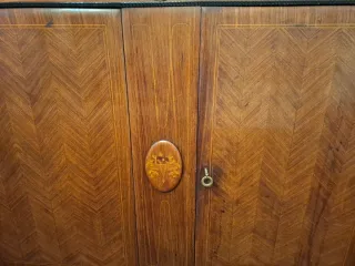 Tavolo ovale vintage con sedie o sala completa