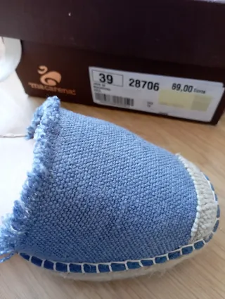 Alpargatas Macarena Beige y Azul