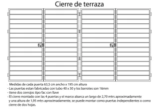 Cierre de ventanal de hierro