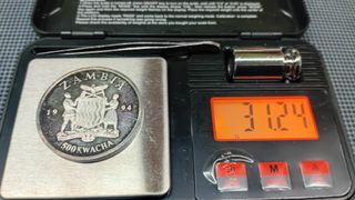 Moneda Plata 999 Zambia 1994