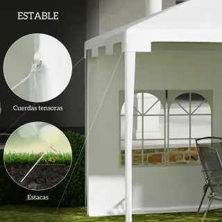 Carpa Jardín 395x295x255 cm Desmontable