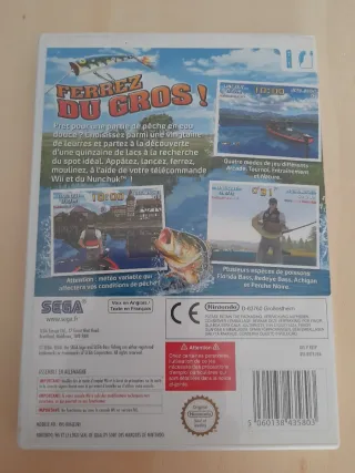 Juego COMO NUEVO Wii Sega Bass Fishing + Caña