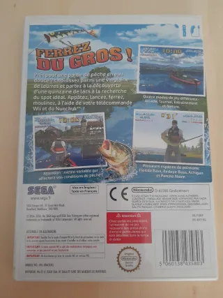 Juego COMO NUEVO Wii Sega Bass Fishing + Caña