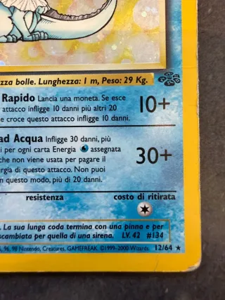 Vaporeon 12/64 Set Jungle Carta Pokémon