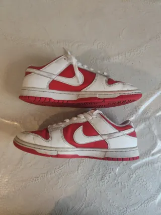 Nike Dunk Low Bianche Rosse Taglia 42