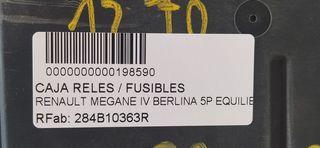 RENAULT MEGANE IV BERLINA 5P EQUILIBRE CAJA RELES / FUSIBLES