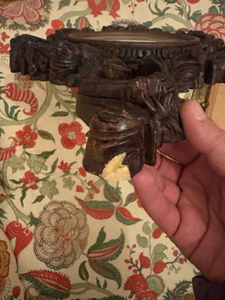 Reloj de Pared Barroco Madera tallada Oscura