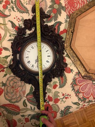 Reloj de Pared Barroco Madera tallada Oscura