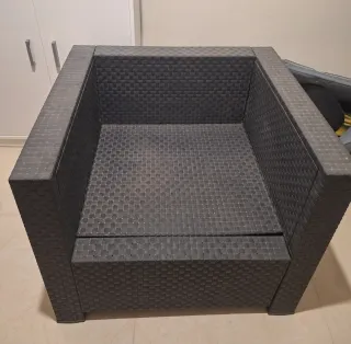 2 Sillones de Jardín color gris oscuro.