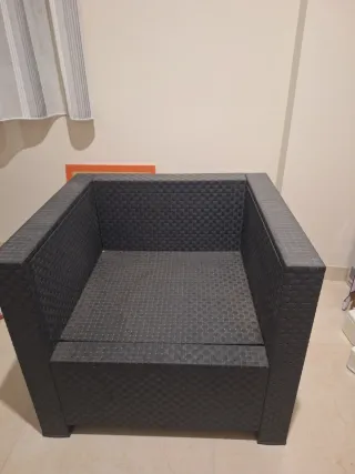 2 Sillones de Jardín color gris oscuro.