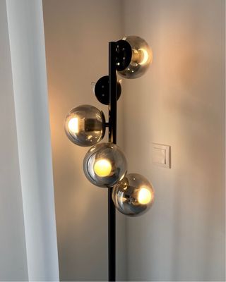 Lámpara Moderna Negra y plateada