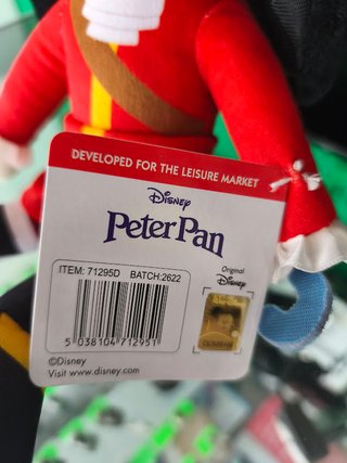 Peluche Capitão Gancho Peter Pan 33cm