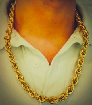 Cadena laminada en oro 18k