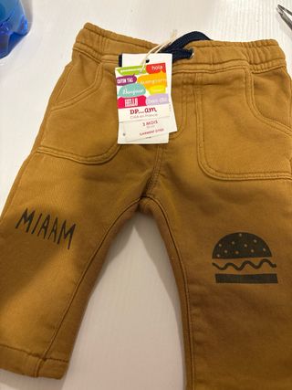 Pantaloni bimbo DPAM marrone con hamburger