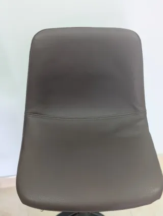 2 Taburetes Regulables Polipiel Marrón