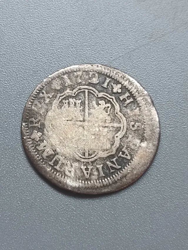 Moneda Plata 1 Real 1721 Felipe V