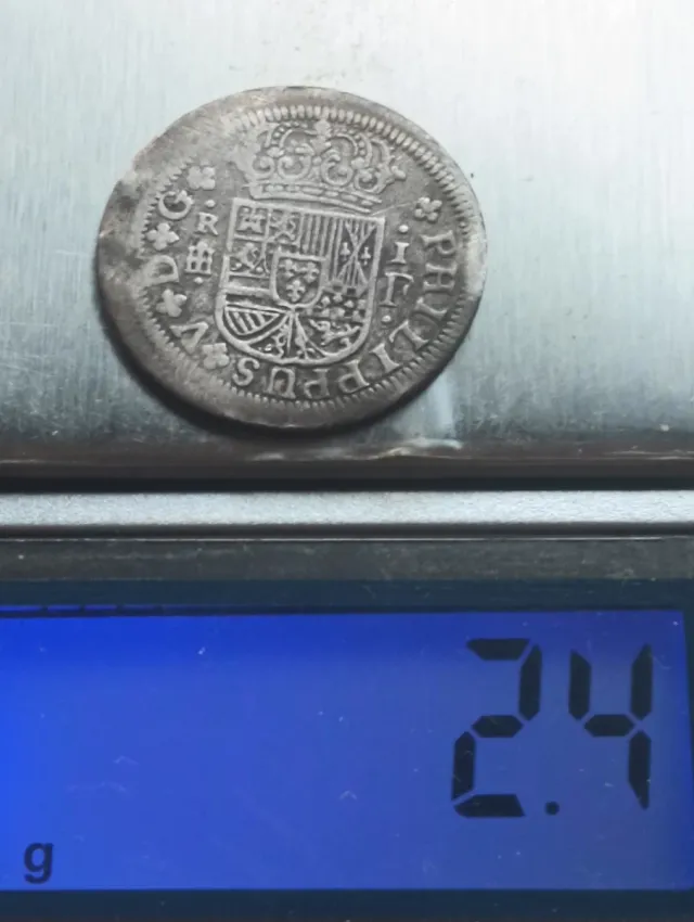 Moneda Plata 1 Real 1721 Felipe V