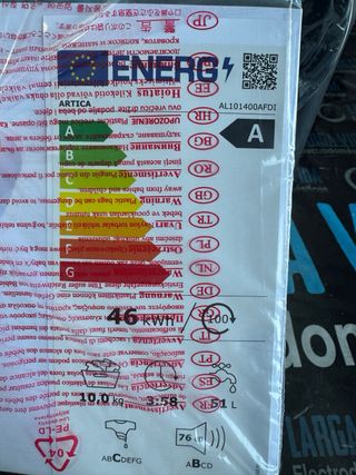 373.Lavadora Artica 10 kilos Antracita Nueva