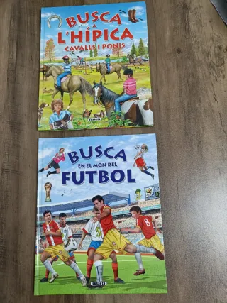 Lot 2 llibres "Busca i troba" - Futbol i Hípica