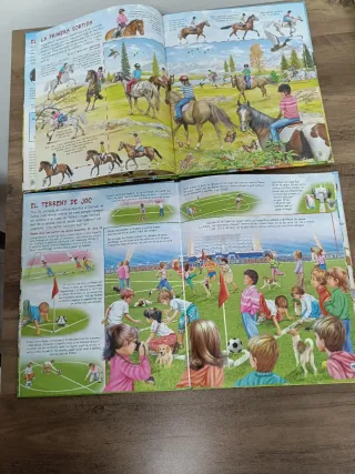 Lot 2 llibres "Busca i troba" - Futbol i Hípica