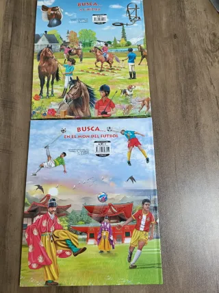 Lot 2 llibres "Busca i troba" - Futbol i Hípica
