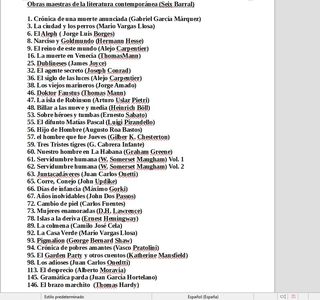 37 Obras maestras de la literatura contemporánea