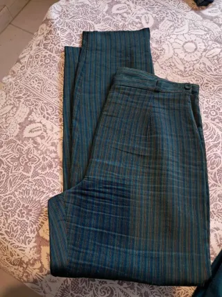 Conjunto 2 piezas lino/acetato. Casaca y pantalón.