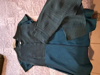 Conjunto 2 piezas lino/acetato. Casaca y pantalón.