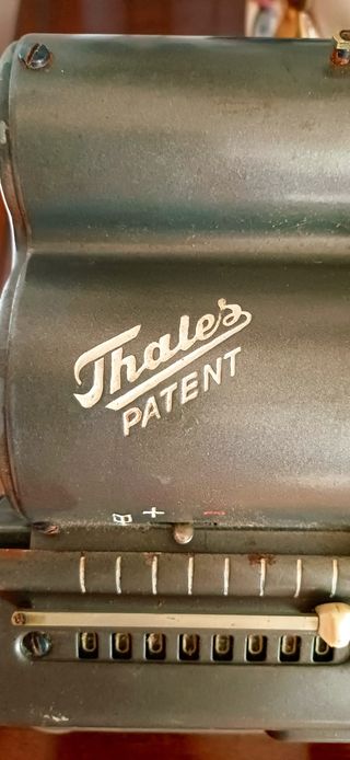Calcolatrice meccanica Thales Patent vintage