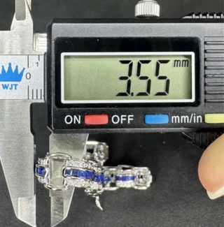 Pulsera Oro Blanco 18K Zafiros y Diamantes natural