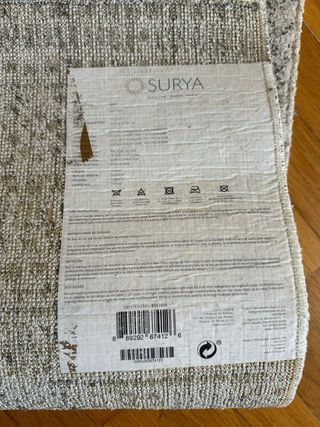 Alfombra beige/gris 100x150 cm suave y elegante